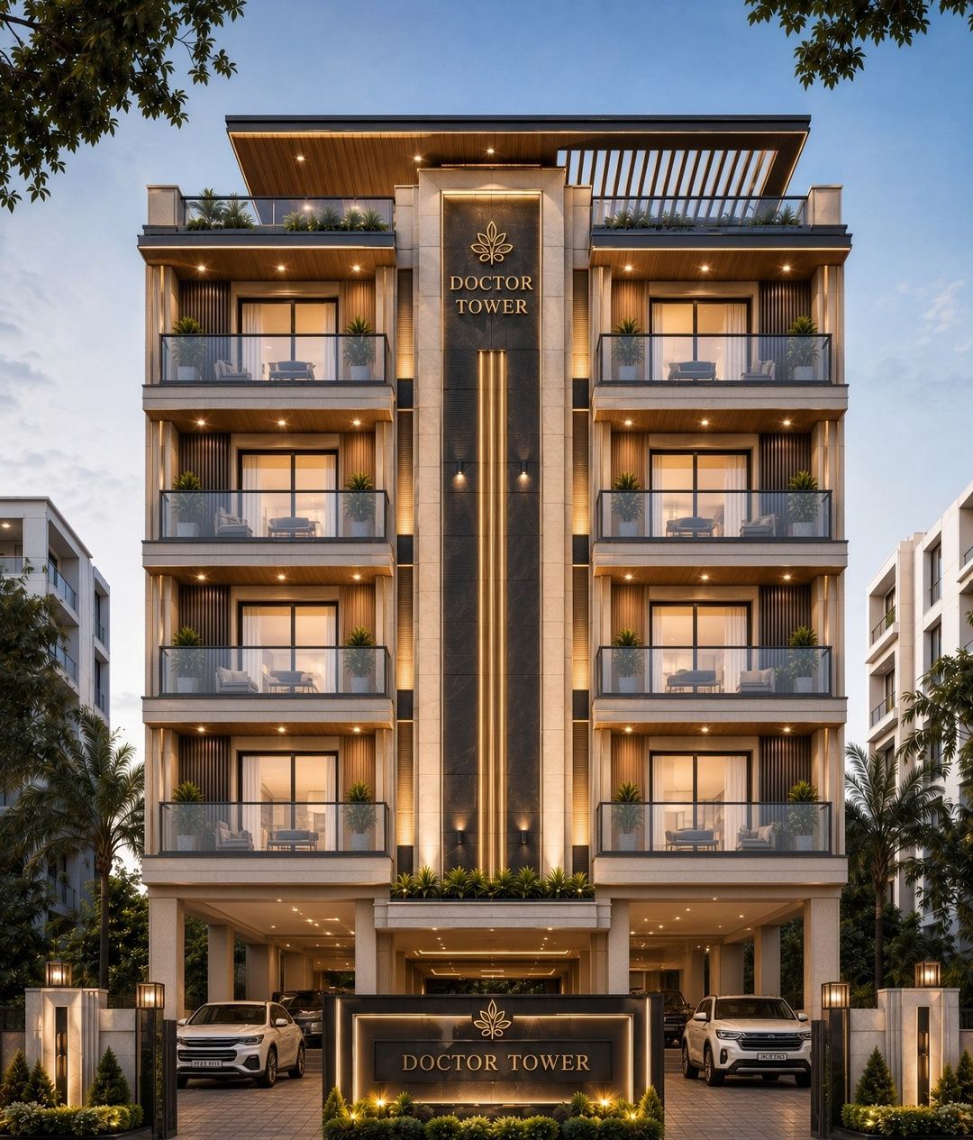 Doctor Tower — front elevation, artist's impression